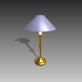 3д модель латунной настольной лампы в старом минималистском стиле