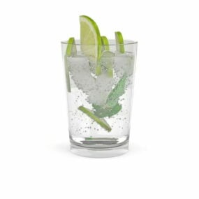 Lime Drink Glass 3d-model