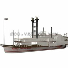 Model 3d perahu Mississippi Queen Cruise