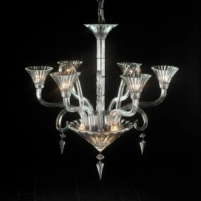 客厅现代装饰艺术水晶吊灯3d模型