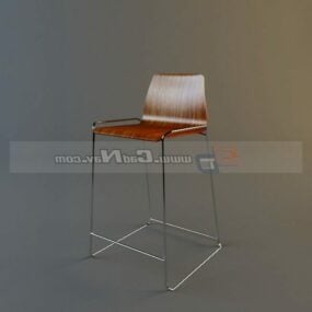 Modern Yüksek Bar Taburesi Sandalyesi 3D model