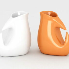 Living Room Contemporary Vases 3d model
