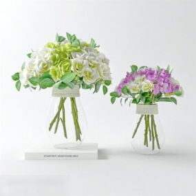 Composizioni floreali con decorazioni moderne Modello 3d