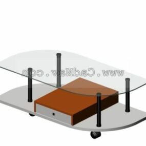 Modern Furniture Glass Coffee Table 3d model