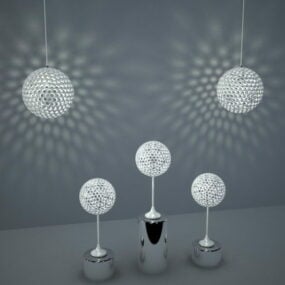 Modern Spherical Design Light Fixture 3d model