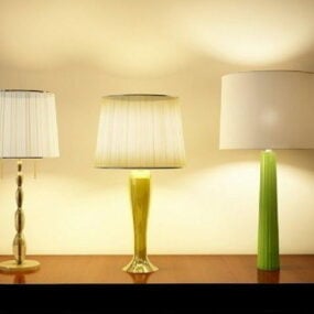 Zestaw nowoczesnych lamp stołowych do sypialni Model 3D