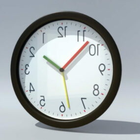 Relógio de parede número digital modelo 3d