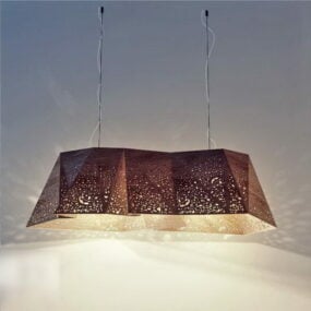 Modern Kitchen Wooden Pendant Lamp 3d model