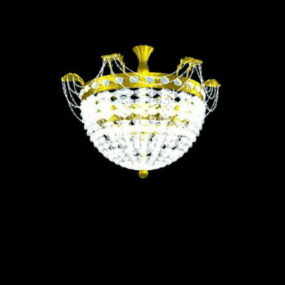 Brass Crystal Chandelier Home Lighting 3d model