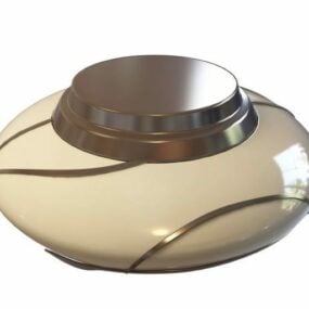 Modern Round Shade Ceiling Light 3d model