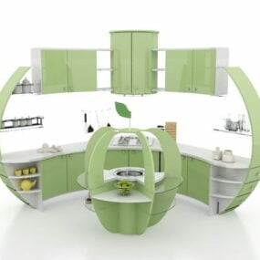 Moderní design L kuchyňská skříňka 3D model