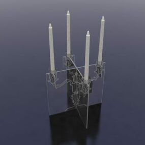 Tempat Lilin Kristal Rumah model 3d