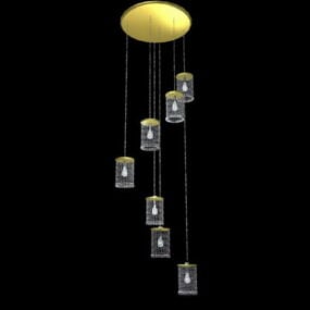 Home Crystal Hanging Lamps 3d model