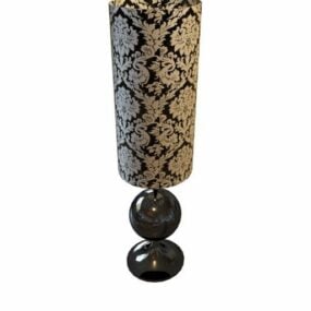 Lampe de table cylindrique à motif antique modèle 3D