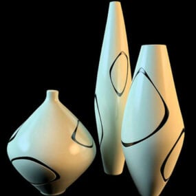 Елегантна ваза сучасний стиль 3d модель