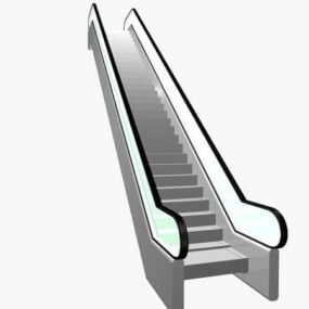 Modelo 3d da escada rolante moderna do shopping center