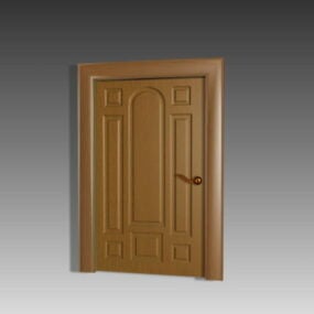 Moderní dřevěné dveře pro domácí 3d model