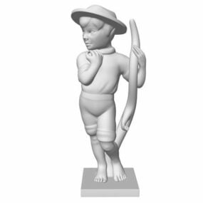 Nowoczesny model rzeźby ogrodowej małego anioła 3D