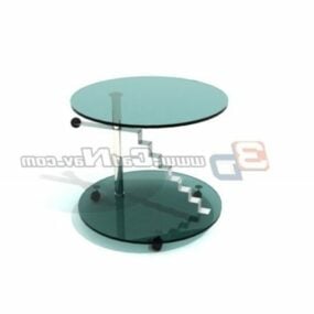Modern Furniture Glass Side Table 3d model