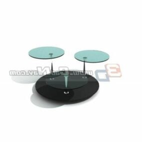 Glass Sofa End Table Furniture 3d model