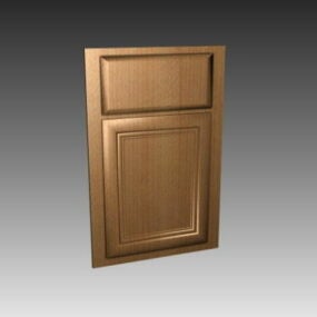 3д модель двери кухонного шкафа из старого дерева