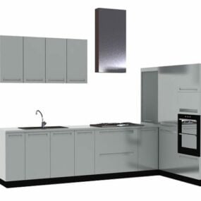 Lemari Dapur Rumah Desain Modern model 3d