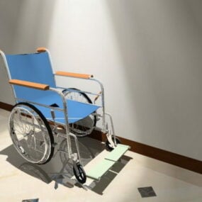 โมเดล 3 มิติเก้าอี้รถเข็นน้ำหนักเบาของโรงพยาบาลสมัยใหม่