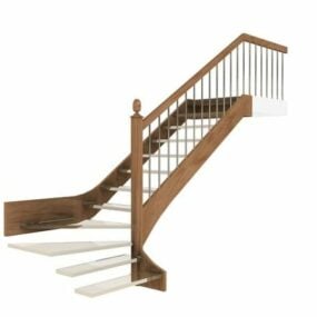 सुंदर सर्पिल सीढ़ी 3डी मॉडल