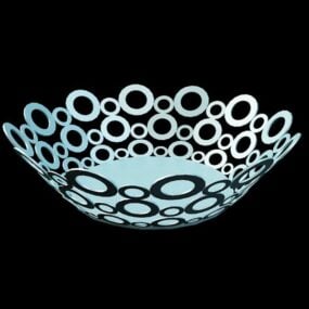 Metal Basket Vase Decoration 3D-malli