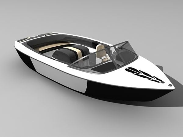 Embarcación moderna lancha motora gratis modelo 3d - .Max, .Vray -  Open3dModel