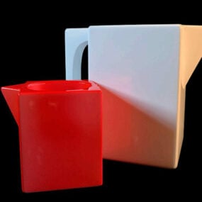 Plastikbecher-Vasendekoration 3D-Modell