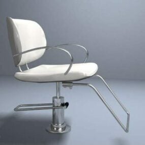 ビューティー サロンのステンレス鋼の理容室の椅子 3D モデル