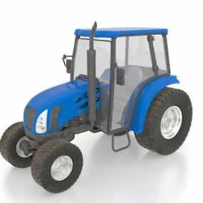 Tractor de granjero moderno modelo 3d