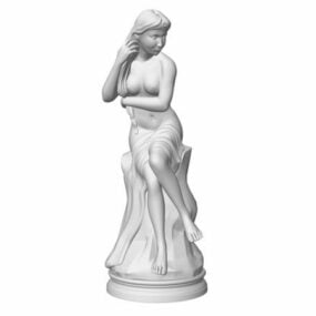 Modern Woman Sculpt Statue 3d model