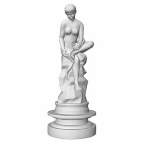 Modernist Art Female Sculpture 3d model