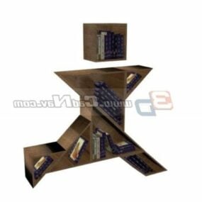 Modular Bookshelf Design 3d model