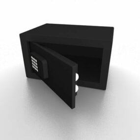 मेटल मनी सेफ बॉक्स 3डी मॉडल