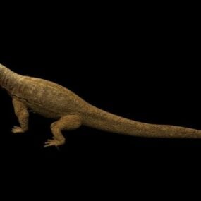 Тварина ящірка комодський дракон 3d модель