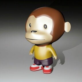 Mô hình 3d Toy Monkey Piggy Bank