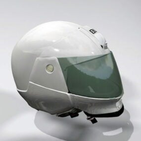 Modelo 3d de capacete integral para motocicleta