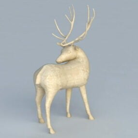 Home Mule Deer Sculpture 3d model