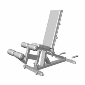 Gym Equipment Long Chair Equipment 3d model