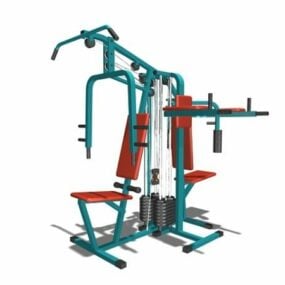Multi Station Fitness Equipment 3d-modell