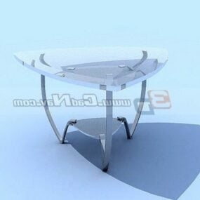 Desain Meja Kaca Berbentuk Hati model 3d