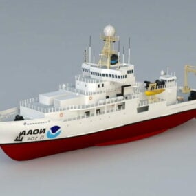 Modelo 3d do navio de pesquisa Noaa Ocean Sea