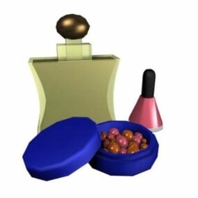 Kosmetický salon lak na nehty a parfém 3D model