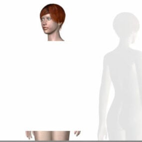 Skönhet mänsklig flicka 3d-modell