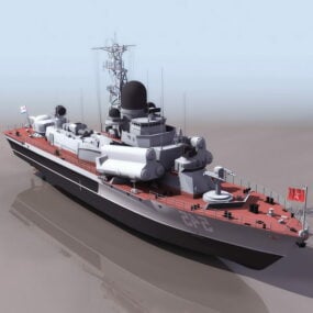 מכלית נפט דגם ספינת משא תלת מימדית