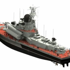 کشتی موشکی نانوچکا کوروت مدل سه بعدی Watercraft