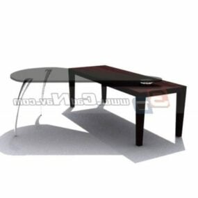 Wood Tea Table Furniture 3d model